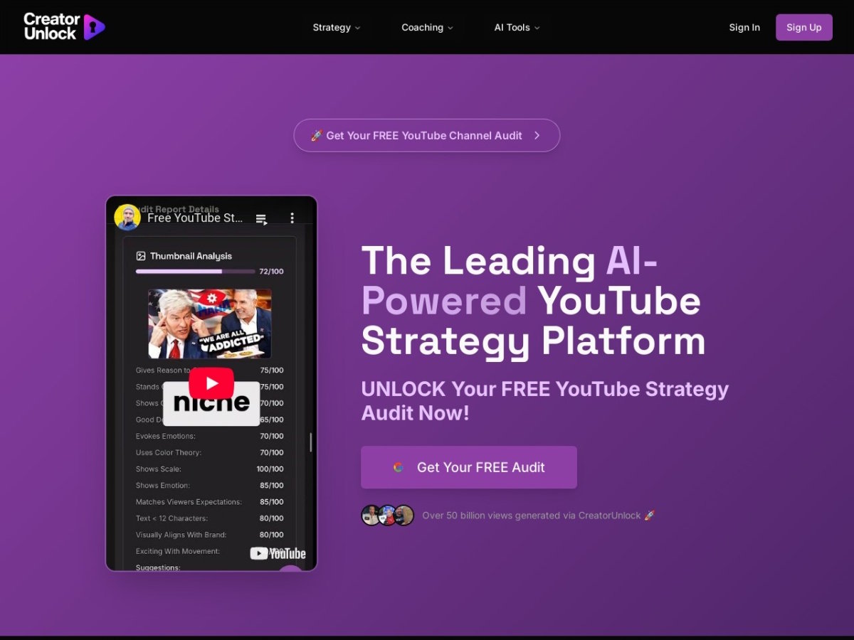 creatorunlock.com screenshot preview