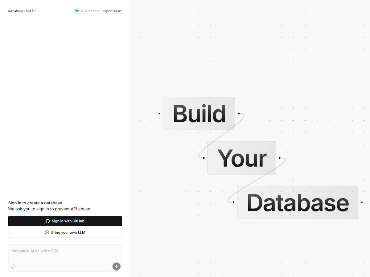 database.build screenshot preview