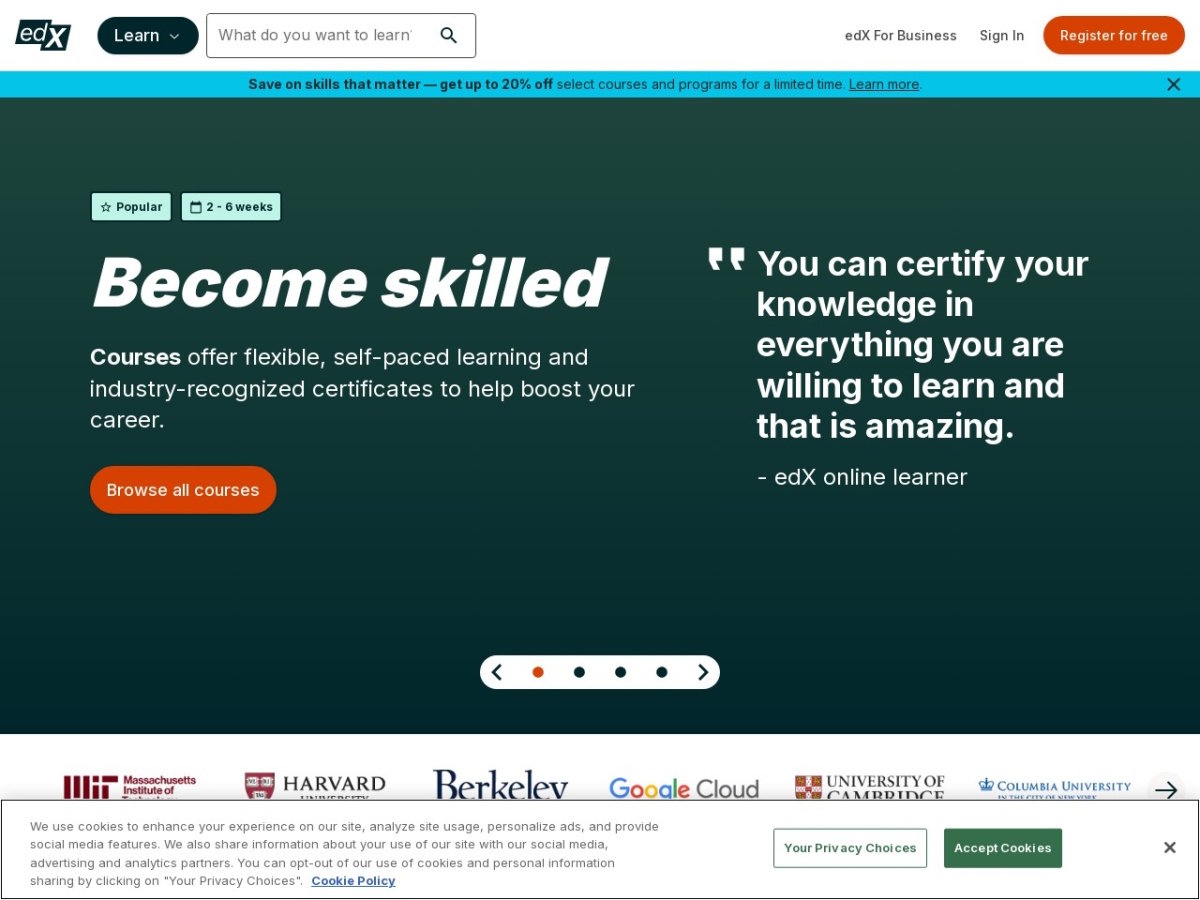 edx.org screenshot preview