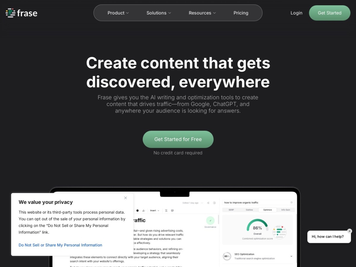 frase.io screenshot preview