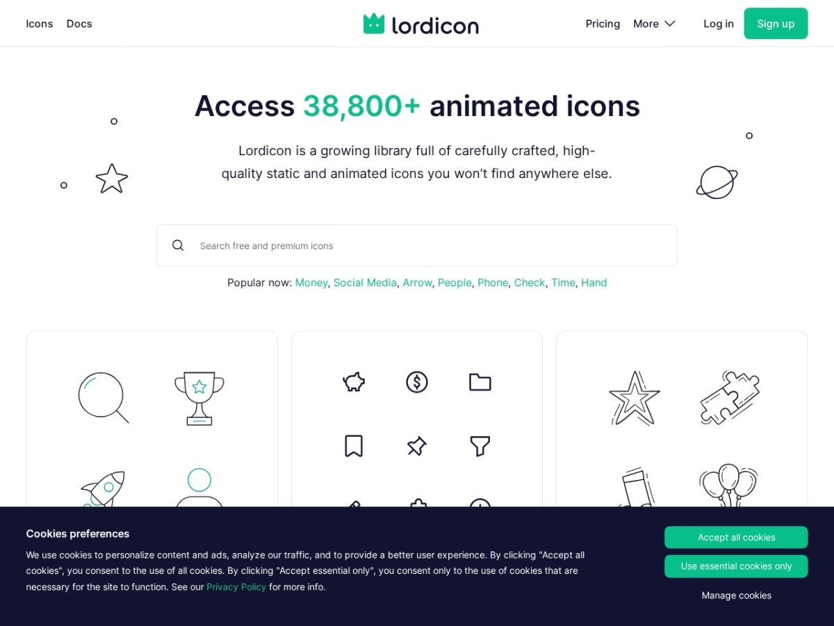 lordicon.com screenshot preview