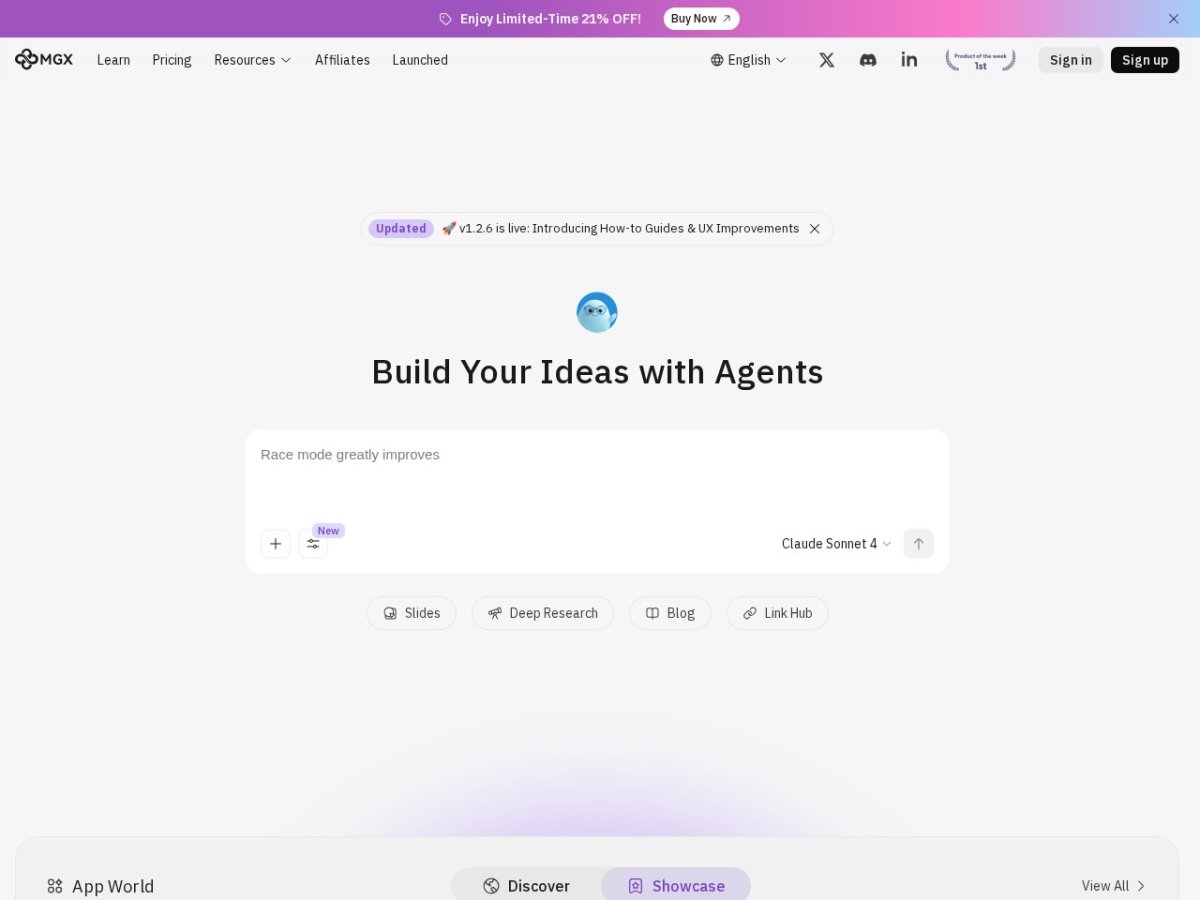 mgx.dev screenshot preview