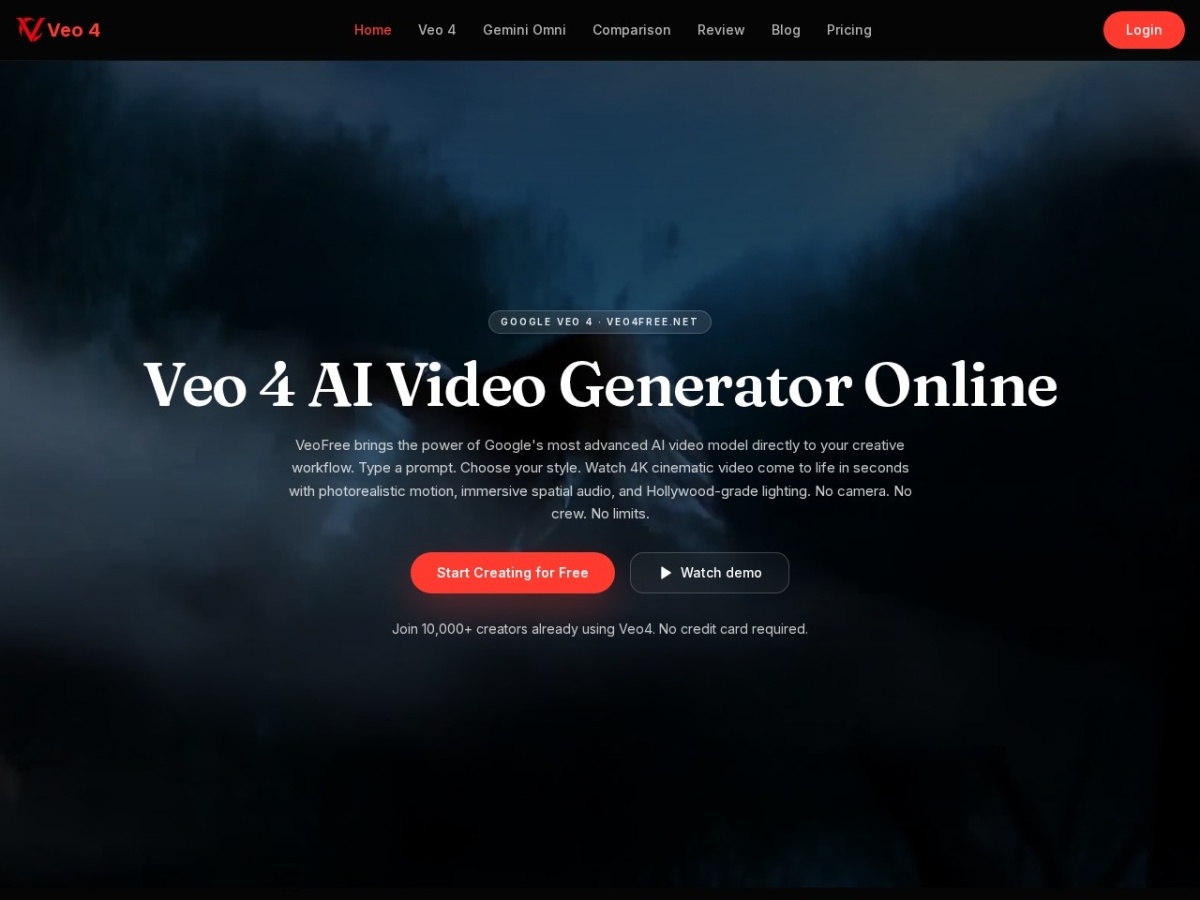 veo4free.net screenshot preview