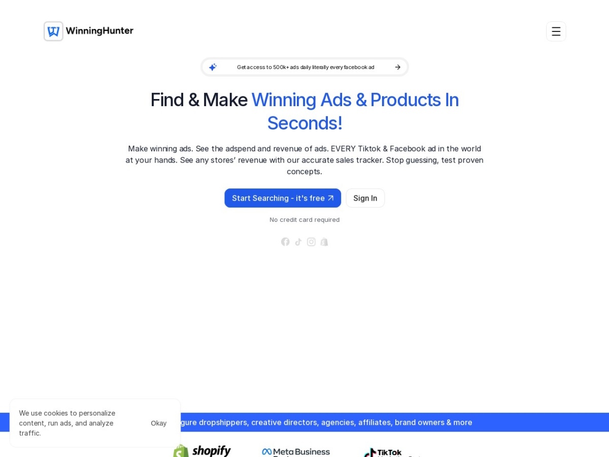 winninghunter.com screenshot preview